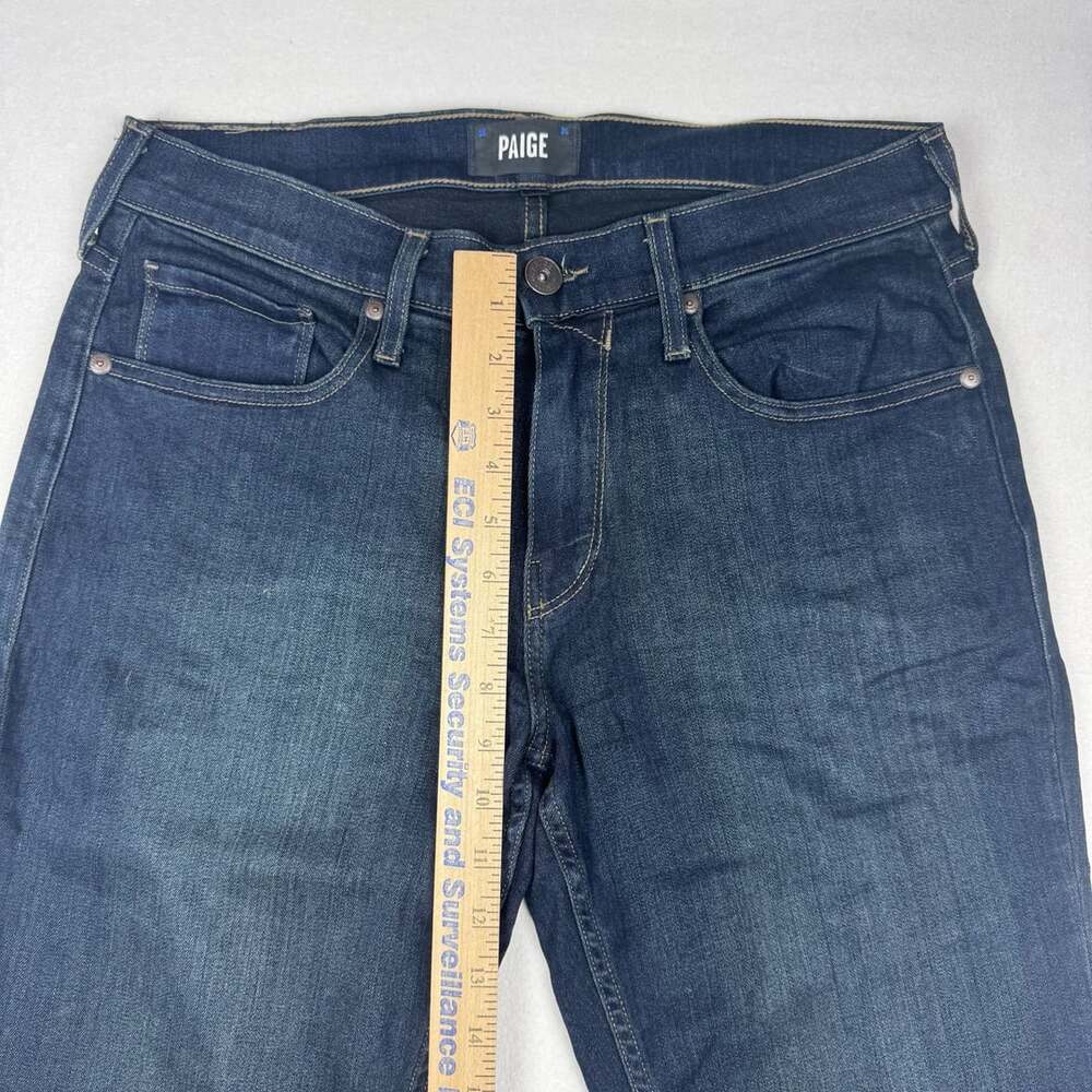 Paige Jeans Size 31 Dark Blue Denim Slim Straight - Picture 4 of 14